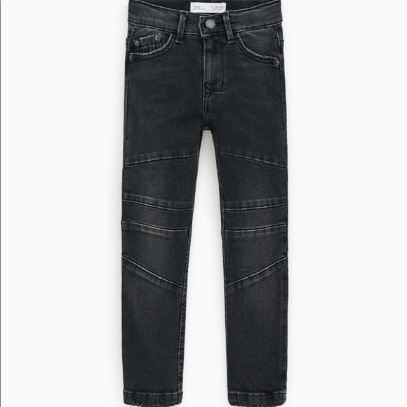 boys black biker jeans
